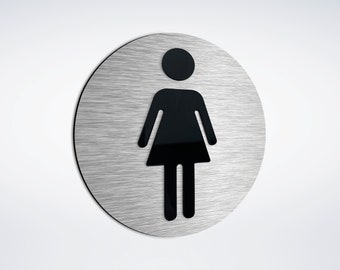 Ladies Toilet Sign - Womens Restroom Signs - Women's WC Door Symbol / Pictogram - Women bathroom Signage - Woman Washroom Plaque