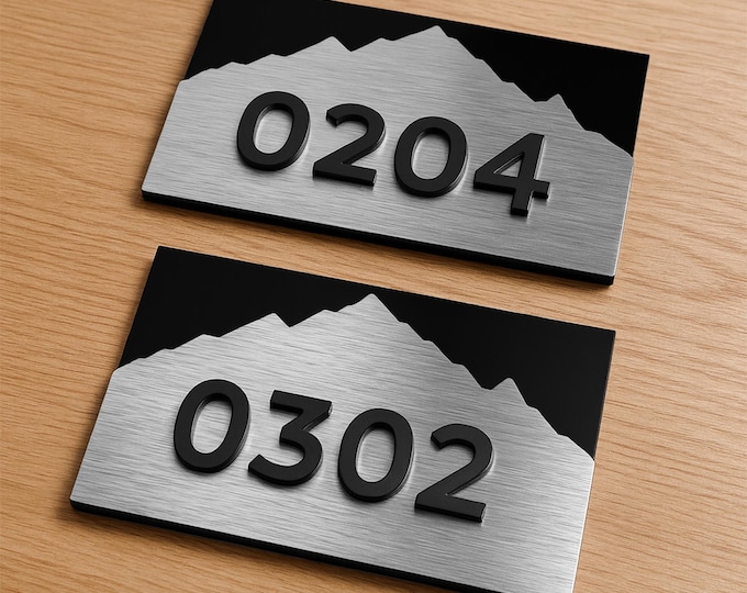 Bsign - Unit Number Sign - Custom Office Room Door Numbers Plaque ...