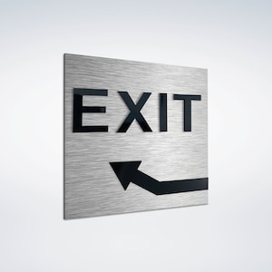 Building Exit Signs - Emergency Sign - Arrow / Bullet Signage - Office Door Plate