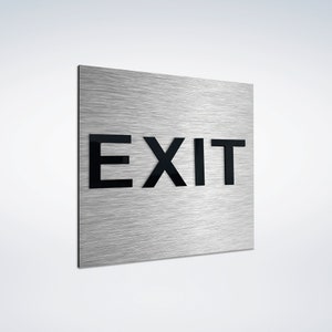 Exit Only Sign - Hotel Signs - Emergency Signage - Modern Business Office Plates