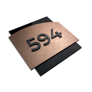 Hotel Room Number Plate - Apartment Door Numbers - Number Sign for Door