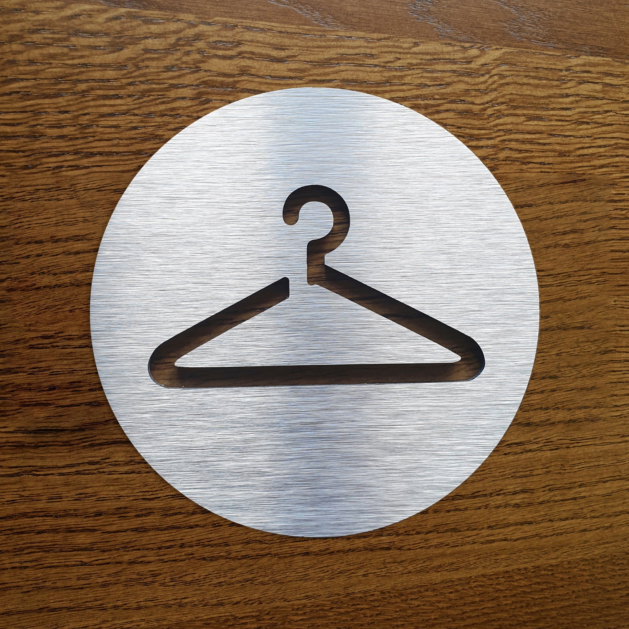 Wardrobe Door Sign Cloakroom Wall Decal Metal Coat Check Etsy