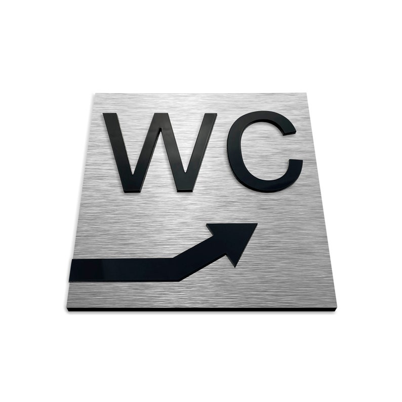 Toilet Sign - Washroom Signage - All Gender Bathroom Signs - Metal WC ...