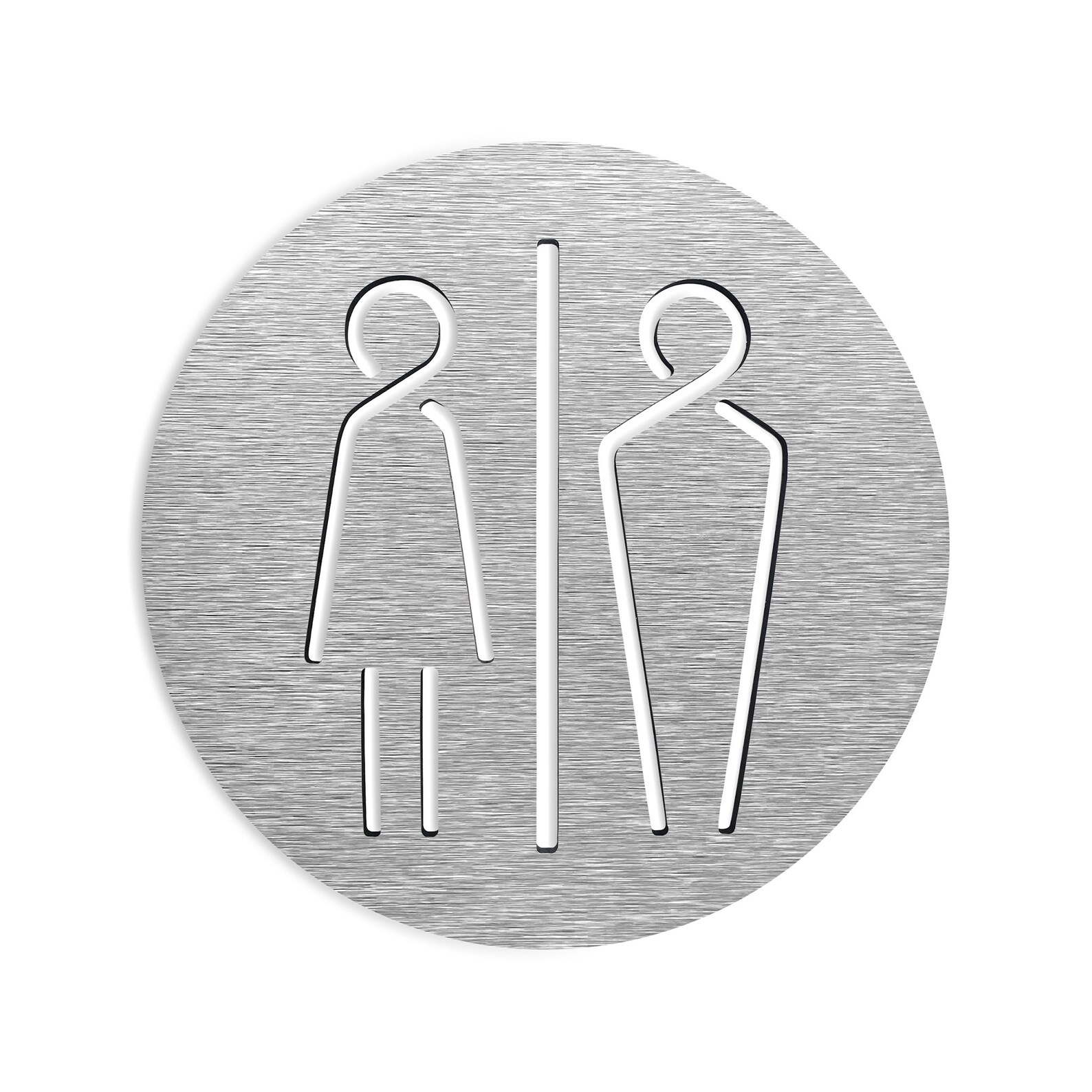 Unisex Bathroom Sign Men and Women Sign Restroom Symbol Etsy