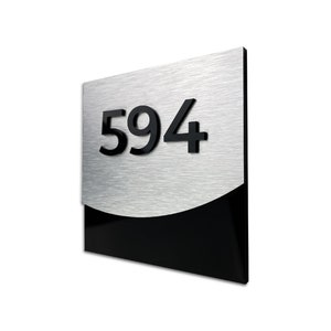 Personalized Door Number Sign - Modern Exam Room Numbers - Apartment Door Number - Metal Hotel Number Sign