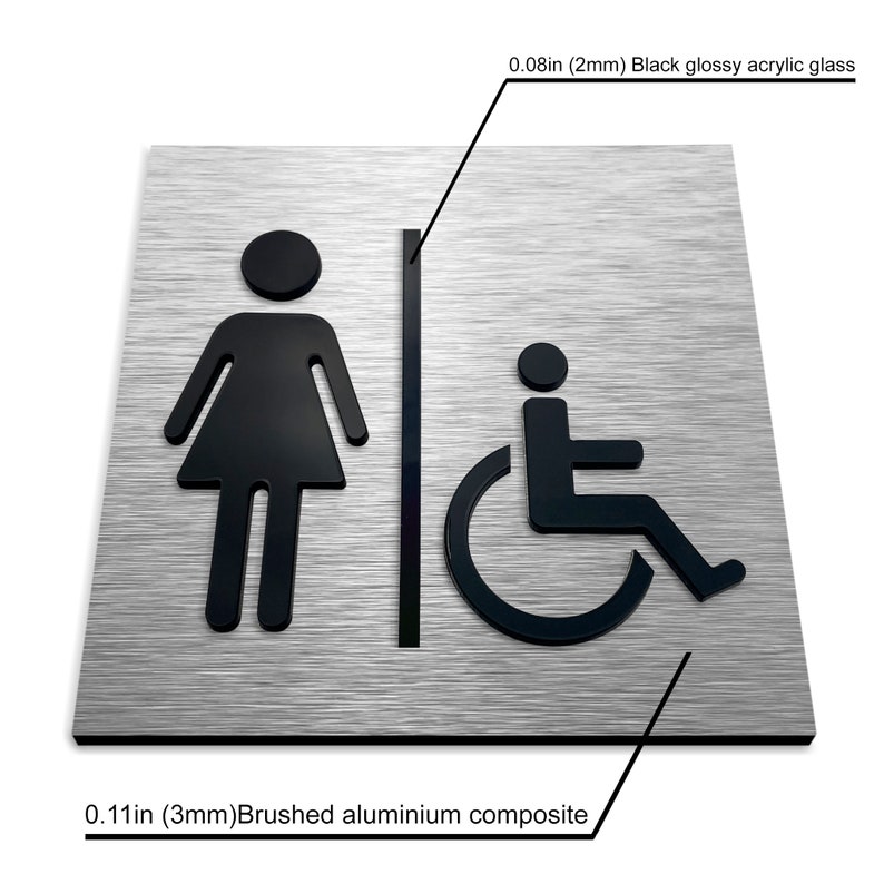 Womens Restroom Sign Handicap Signs Women Bathroom Signage Etsy