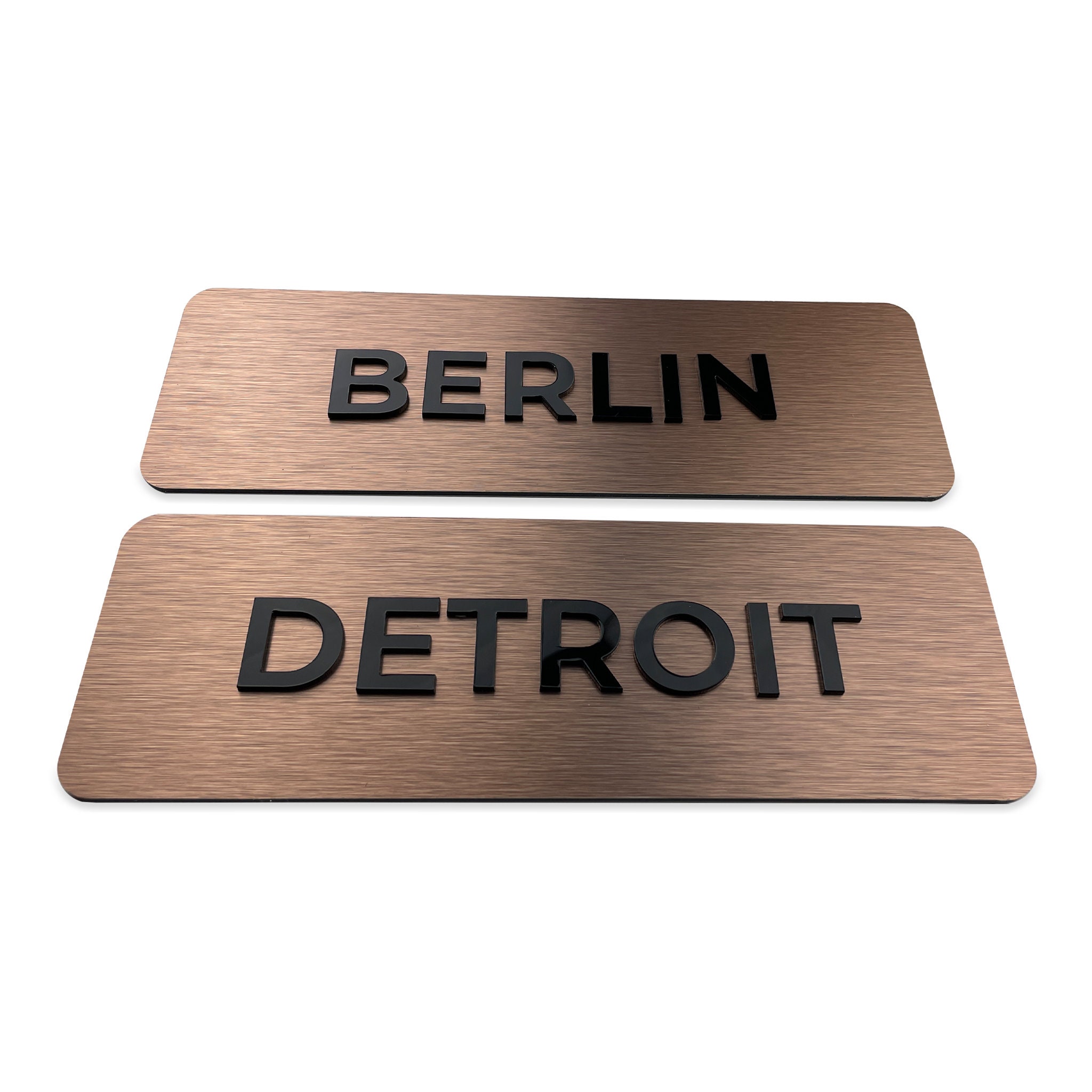 Modern World Clock Sign - Time Zone Custom Wall Signs - Customized Door ...