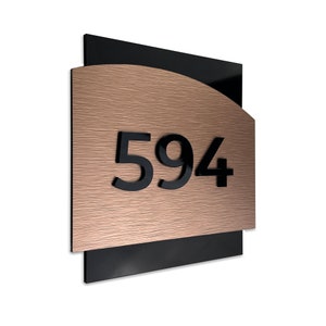 Apartment Door Numbers - Number Sign for Door - Hotel Room Number Plate