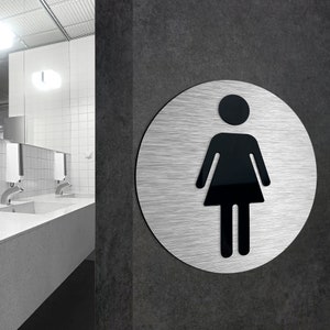 Ladies Toilet Sign Womens Restroom Signs Women’s WC Door Symbol
