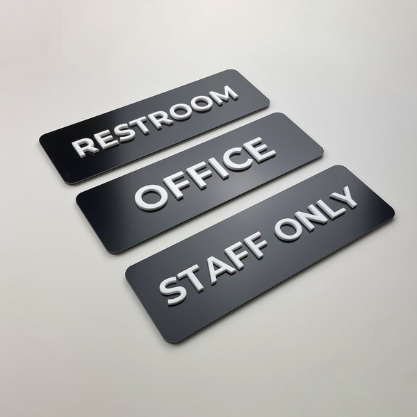 Letrero de puerta personalizado: señalización de puerta de oficina personalizada, letreros de habitación personalizados para negocios, placa de puerta de hotel