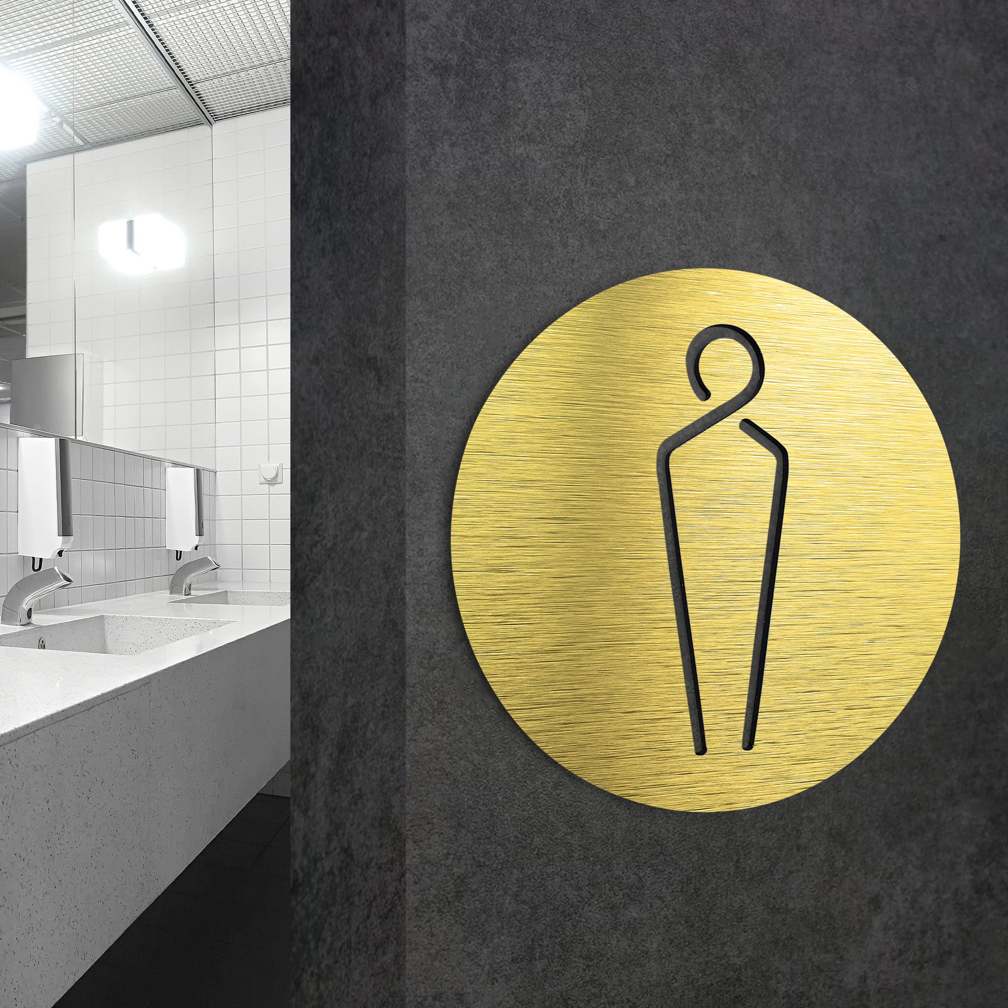 Male Restroom Sign Men Bathroom Sign Mens Bathroom Etsy