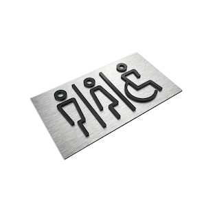 All Gender Restroom Sign - Unisex Bathroom Signs - Gender Neutral Toilet Room Signage