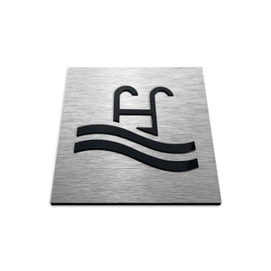Custom Pool Sign - Swimming Pool Signage - Signs for Pools - Modern ...