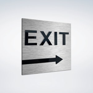 Directional Exit Sign - Emergency Signs - Arrow / Bullet Signage - Office Door Plate