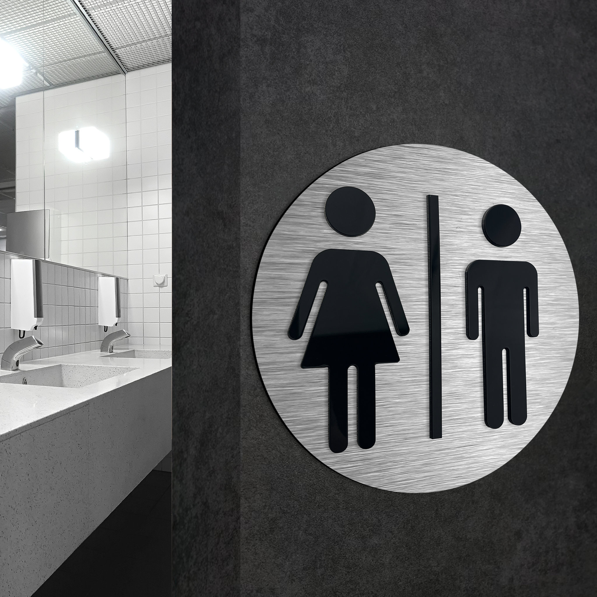 Unisex Bathroom Sign All Gender Restroom Signs Toilet Room - Etsy