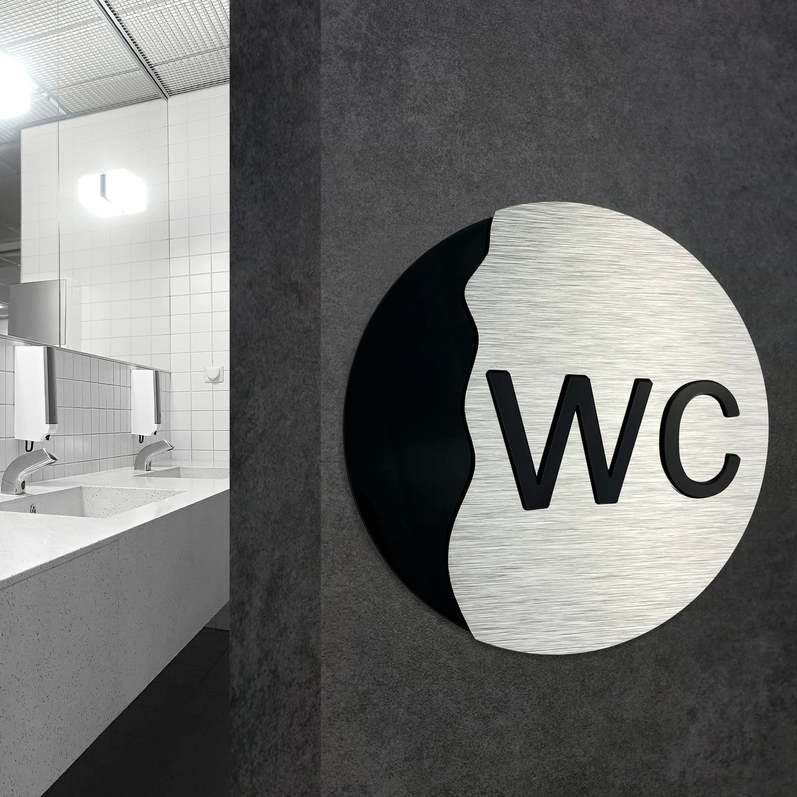 Water Closet Sign Restroom Sign WC Sign WC Bathroom Sign Etsy