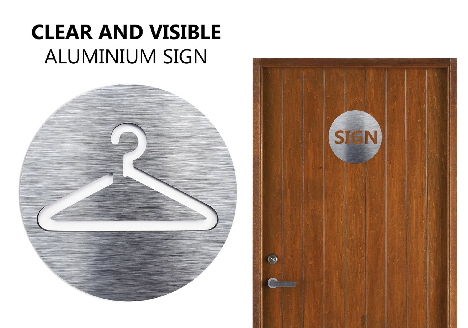 Wardrobe Door Sign Cloakroom Wall Decal Metal Coat Check Etsy