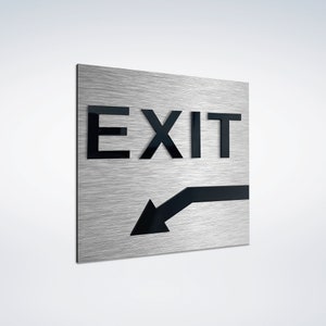 Exit Emergency Sign - Directional Signs - Arrow / Bullet Signage - Office Door Plate