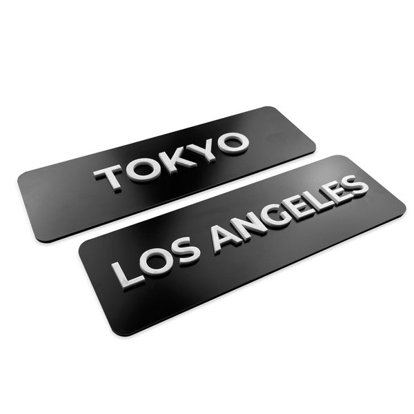 World Clock Sign - Time Zone Custom wall signs - Customized door signage -  Customizable Traveler Clocks sign