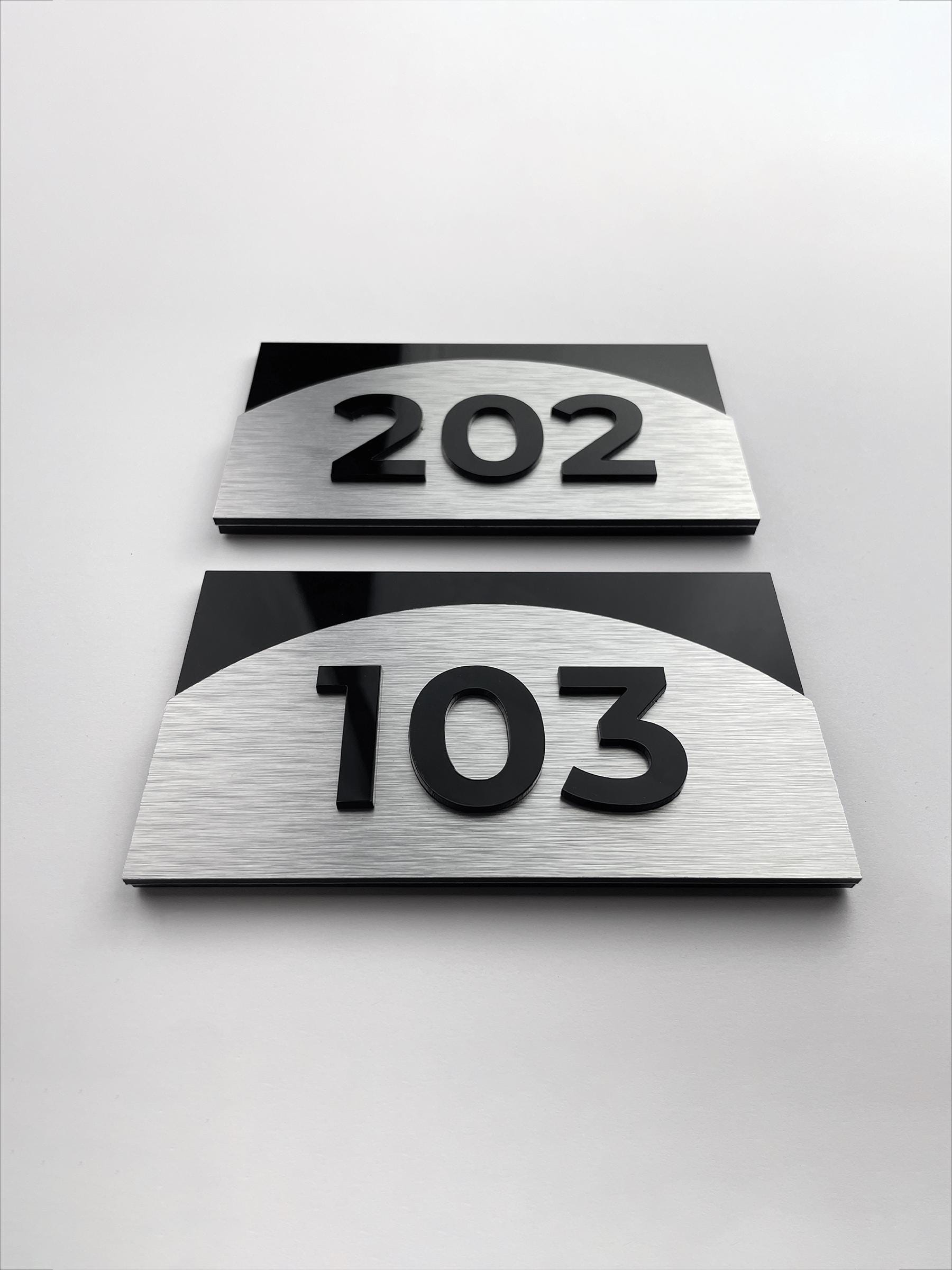 Room Number Sticker Design Custom 3D Layered Room Number Sign, Flow Design Hotel Door Plaque ...
