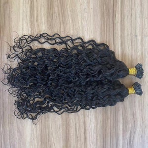 100 Strand/ Pack Loose Wave Micro links I Tip Extensiones de cabello para mujeres negras Brasileñas Human Remy Hair Wave Pre Bonded Human Hair Extension