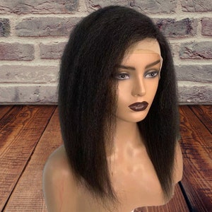 Kinky Straight Lace Front Wig Free Part Lace Front Human Hair Wigs Pre Plucked With Baby Hair Lace Wigs For Woman