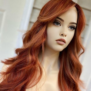 Orange Red Color Lace Front Wigs for Women Tangerine Brazilian Remy Human Hair Wigs With Baby Hair Pre Plucked Body Wave Lace Front Wigs
