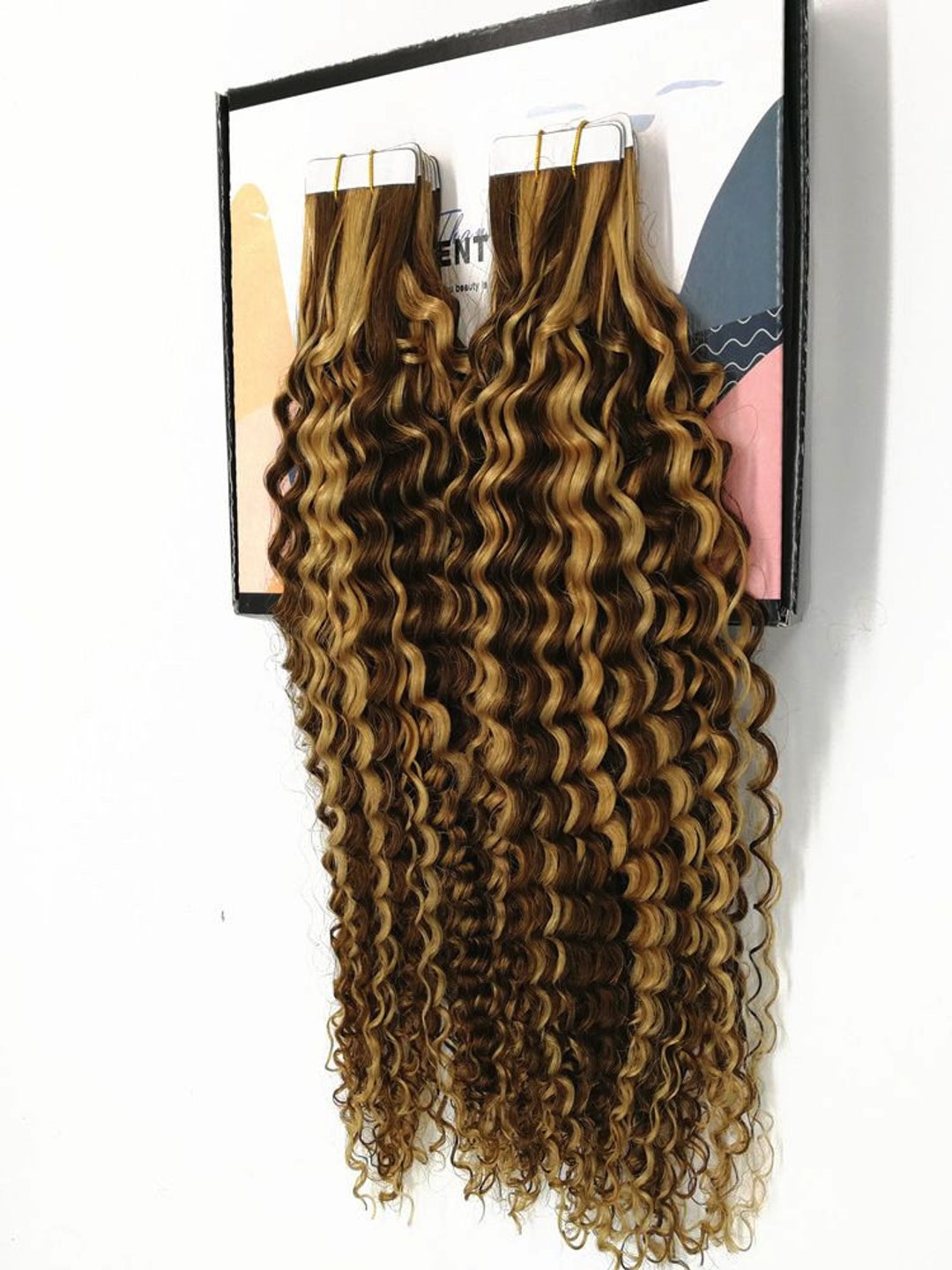 Kinky Curly Tape in Human Hair Extensions Brazilian Remy Human Etsy