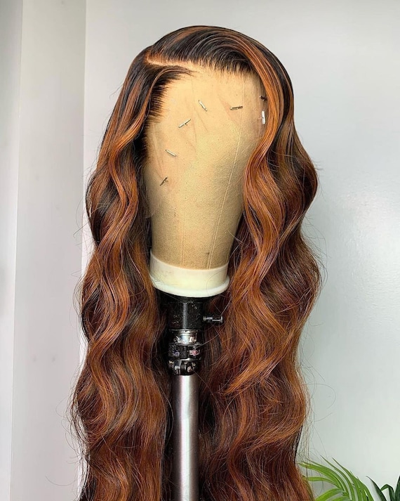 Highlight Orange Brown Lace Front Human Hair Wigs Body Wave - Etsy Israel Highlight Orange Brown Lace Front Human Hair Wigs Body Wave - Etsy Israel