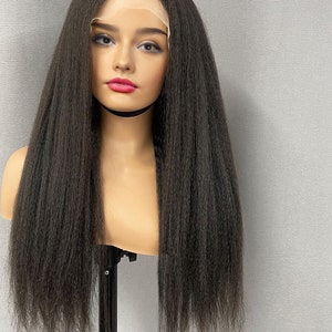 Chocolates Brown Lace Front Human Hair Wigs Pre Plucked Brazilian Remy Hair Black Kinky Straight Lace Frontal Wig With Baby Hair For Women