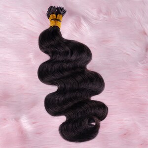 MicroLinks Hair Extensions 100 Strand/Pack Body Wave I Tip Hair Extensions Brazilian Remy Human Hair Pre Bonded Hair Extensions
