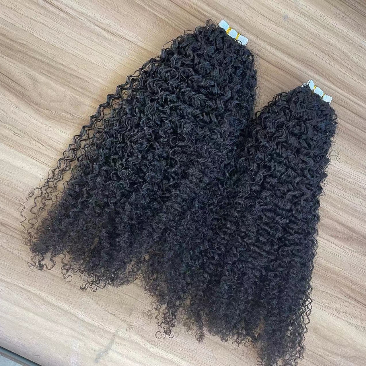 Kinky Curly Tape in Human Hair Extensions Brazilian Remy Human Etsy