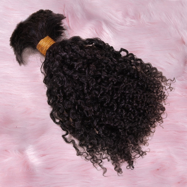 Human Hair Bulk Crochet Braiding Brazilian Remy Hair Tight Curly No Weft Full To Bottom 100g/1Bundle DHL/Fedex Fast Shipping