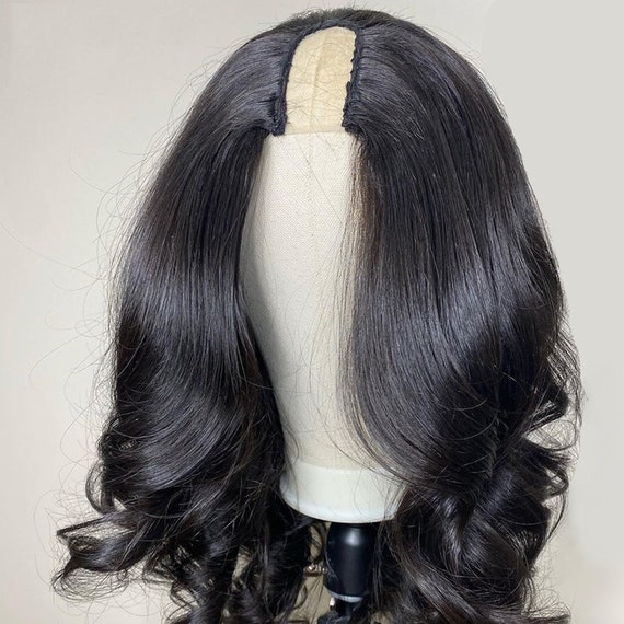 Body Wave Human Hair U Part Wigs for Black Women Short Human Hair Wig Peruvian Hair 2x4 U Part Wigs Glueless Na Beauty 150 Etsy Canada