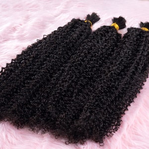 1/2/3 Bundles Lot No Weft Human Hair For Crochet Braids Afro Kinky Curly Brazilian Remy Hair Bulk 100g/1STK DHL/Fedex Fast Ship