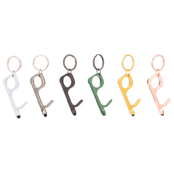 No Touch Door Opener Keychain Germ Free Key Tool With Stylus Etsy No Touch Door Opener Keychain Germ Free Key Tool With Stylus Etsy