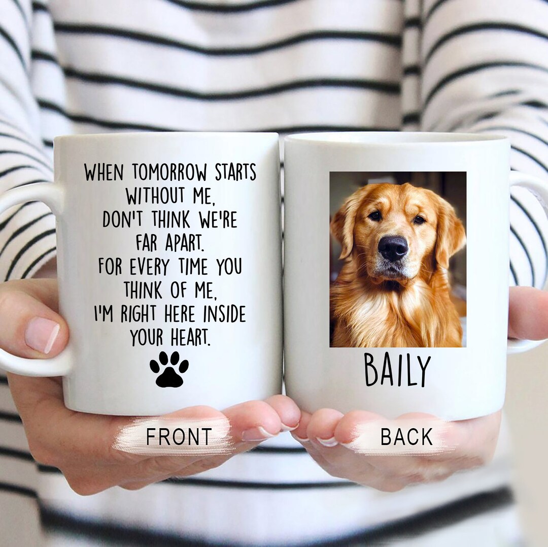Dog Memorial Gift Mug, Dog Portrait Mug, Dog Sympathy Gift, Dog Lover