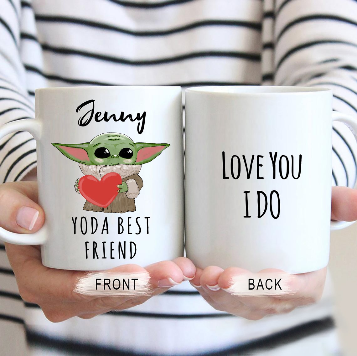 Yoda Best Friend Mug Baby Yoda Best Friend Mug Best Friend Etsy