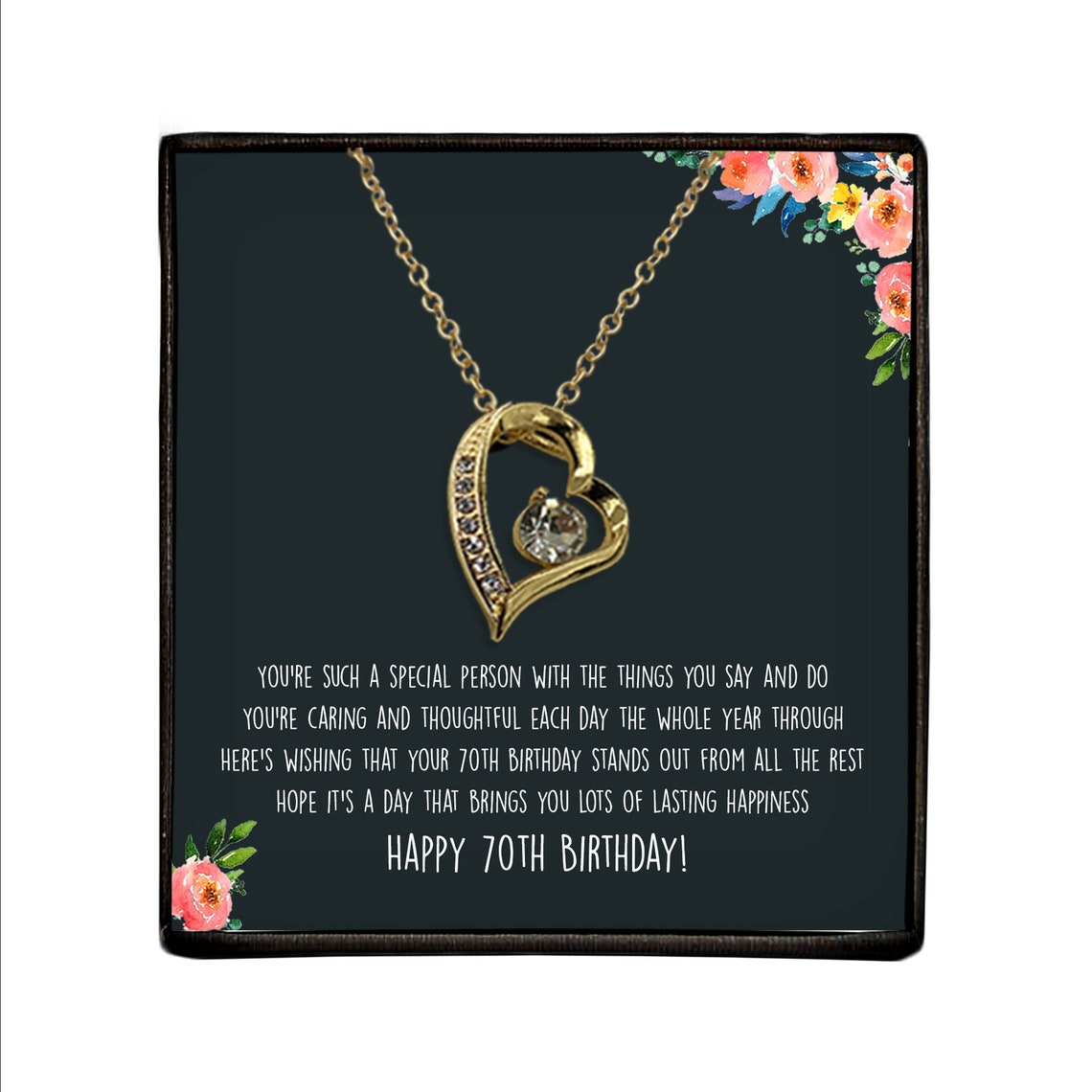 70th Birthday Jewelry for Women 70th Birthday Necklace Etsy