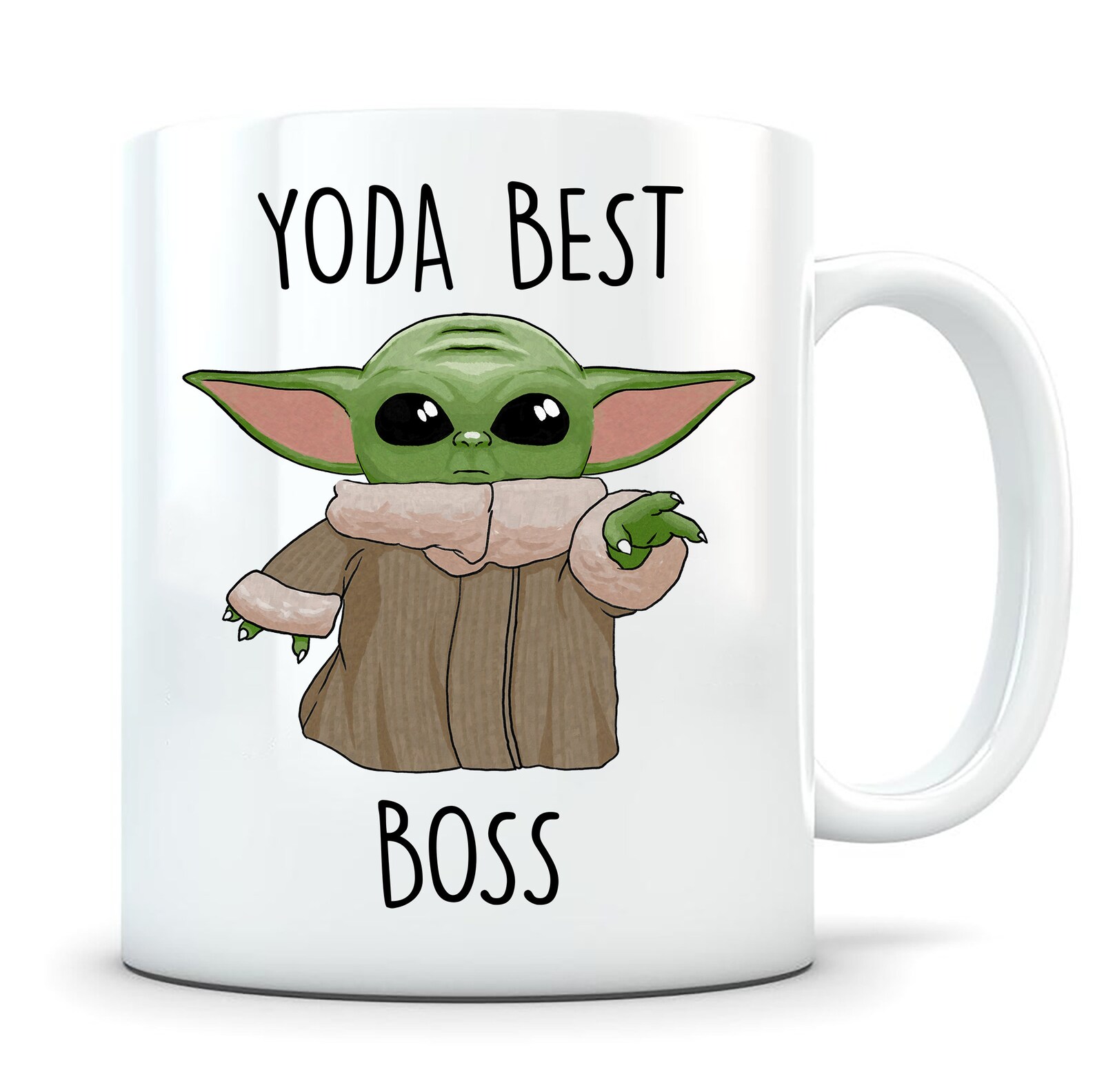 Yoda Best Boss Mug Baby Yoda Best Boss Mug Boss Mug Funny Etsy