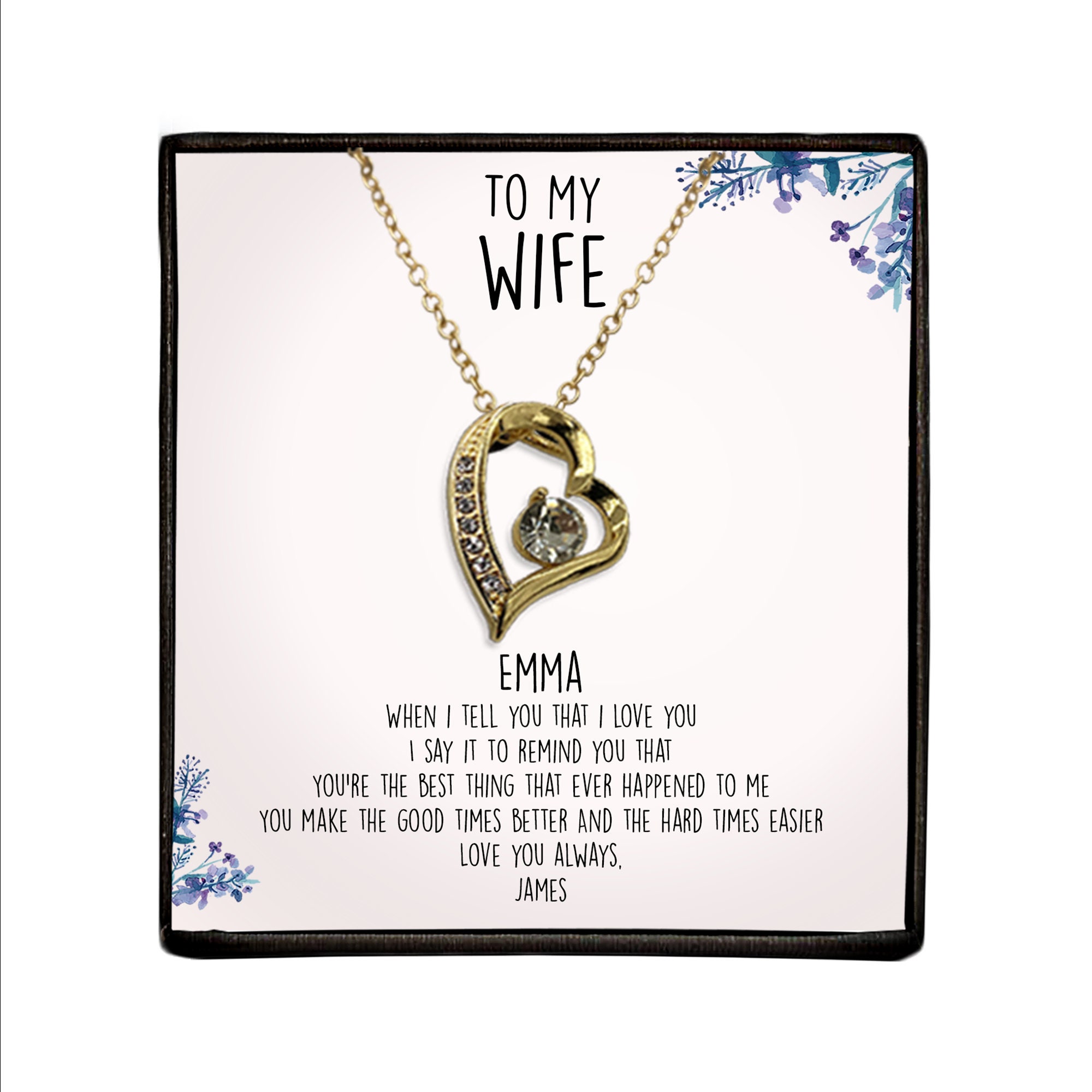 Jewelry Gift for Wife Personalized Gift for Wife Wife Etsy
