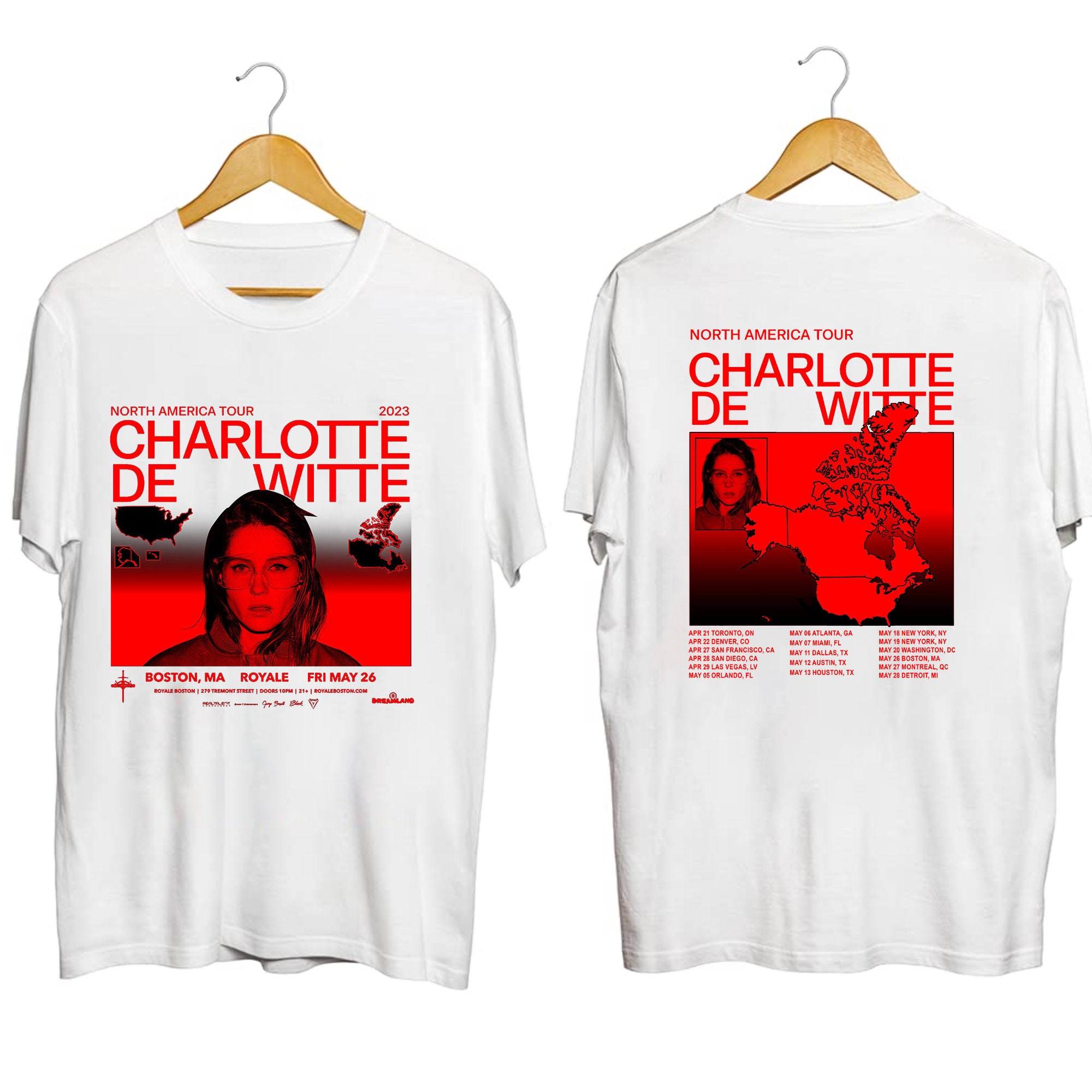 Discover Maglietta Stampa Su 2 Lati Charlotte de Witte North American Tour 2023, Maglia Charlotte de Witte Fan