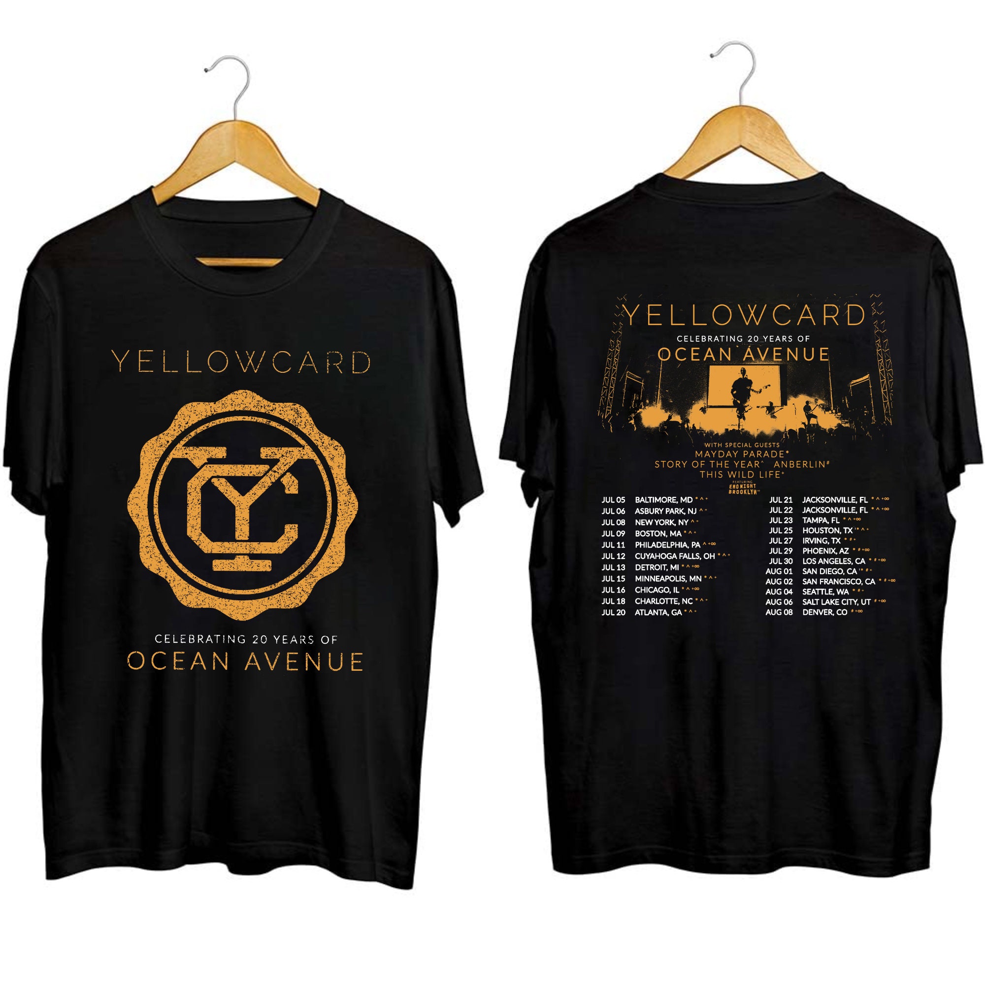 yellowcard tour shirt 2023