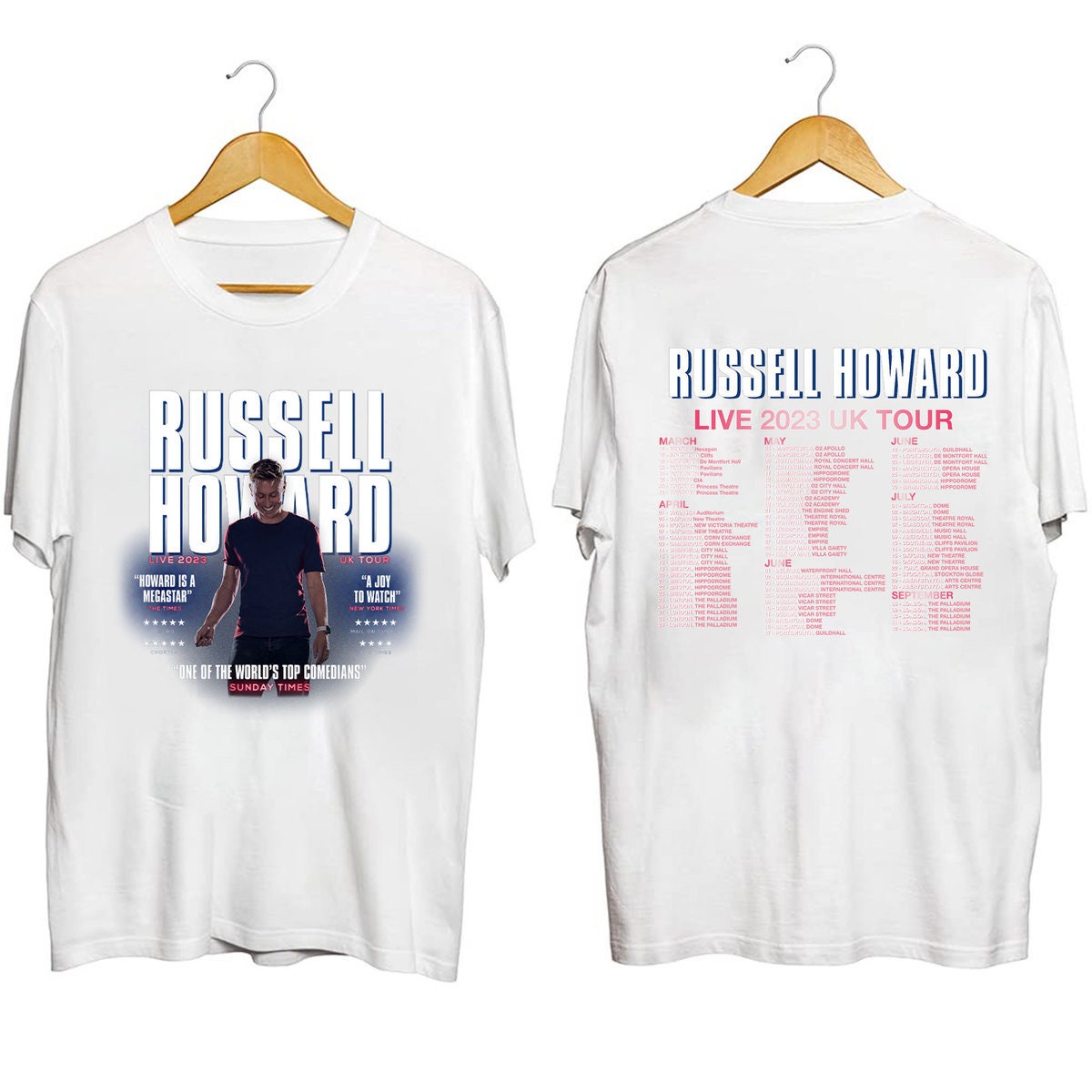 Russell Howard Live 2023 UK Tour Shirt Russell Howard 2023 Shirt sold by Christopher Williams SKU 41239559 35 OFF Printerval