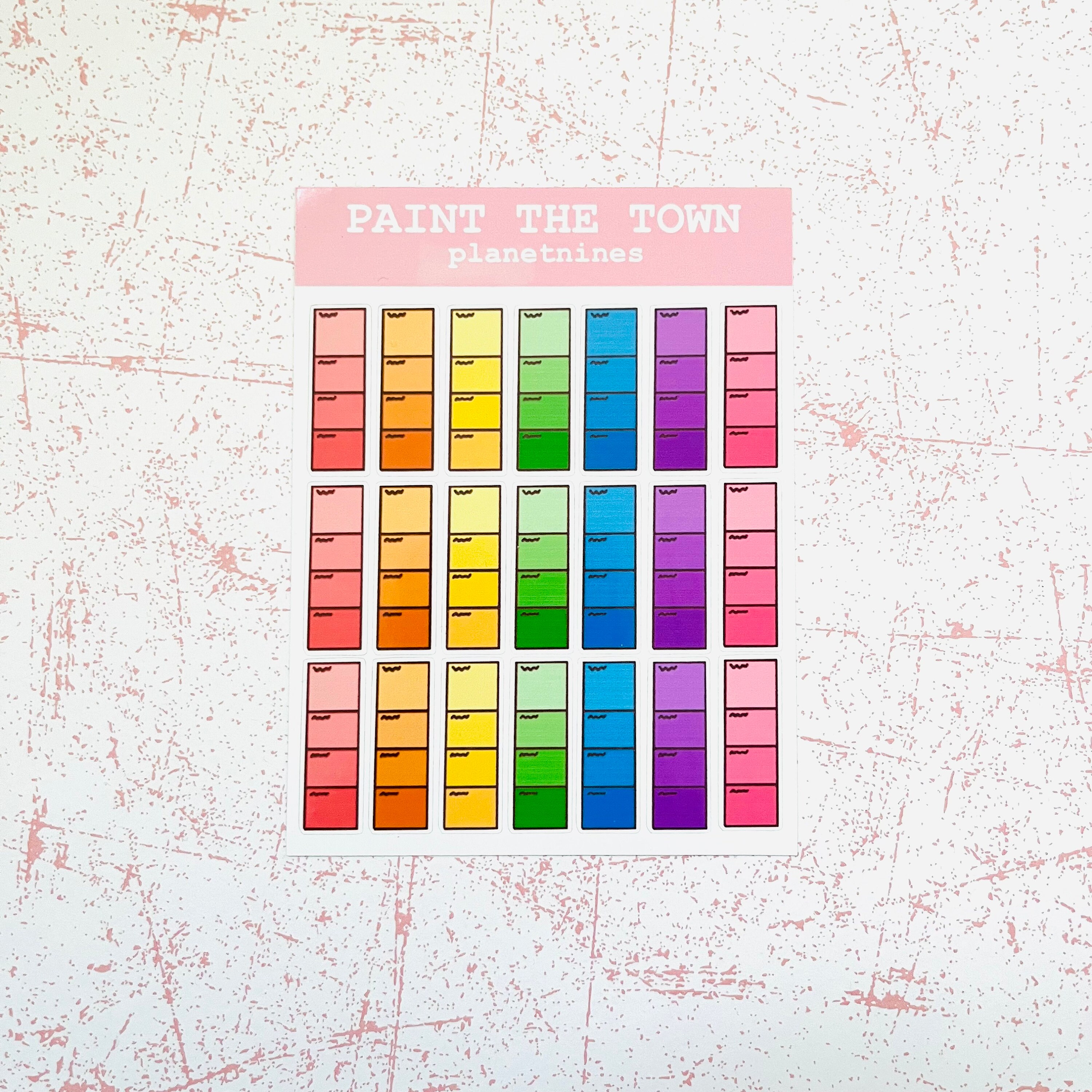 Swatch Stickers Paint Swatches Sticker Sheet - Etsy