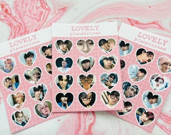 Custom kpop heart stickers stickersheets