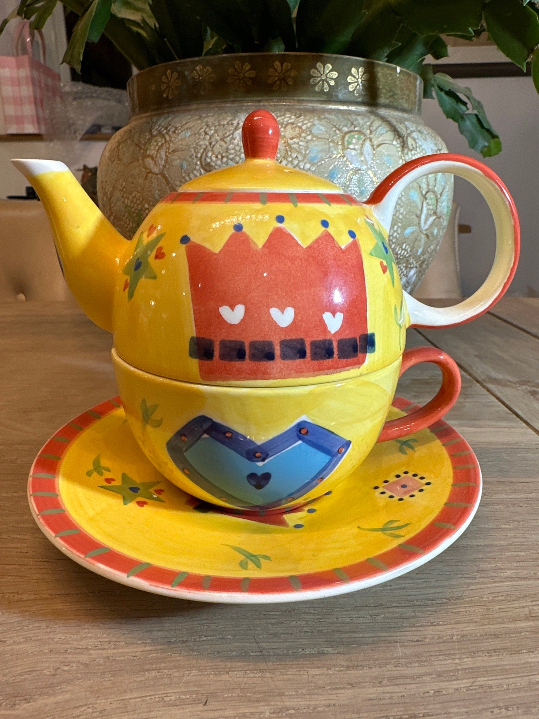 Whittard of Chelsea Yea for One Teapot, Cup and Saucer in Perfect