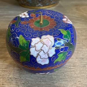 Enamel on brass apple trinket