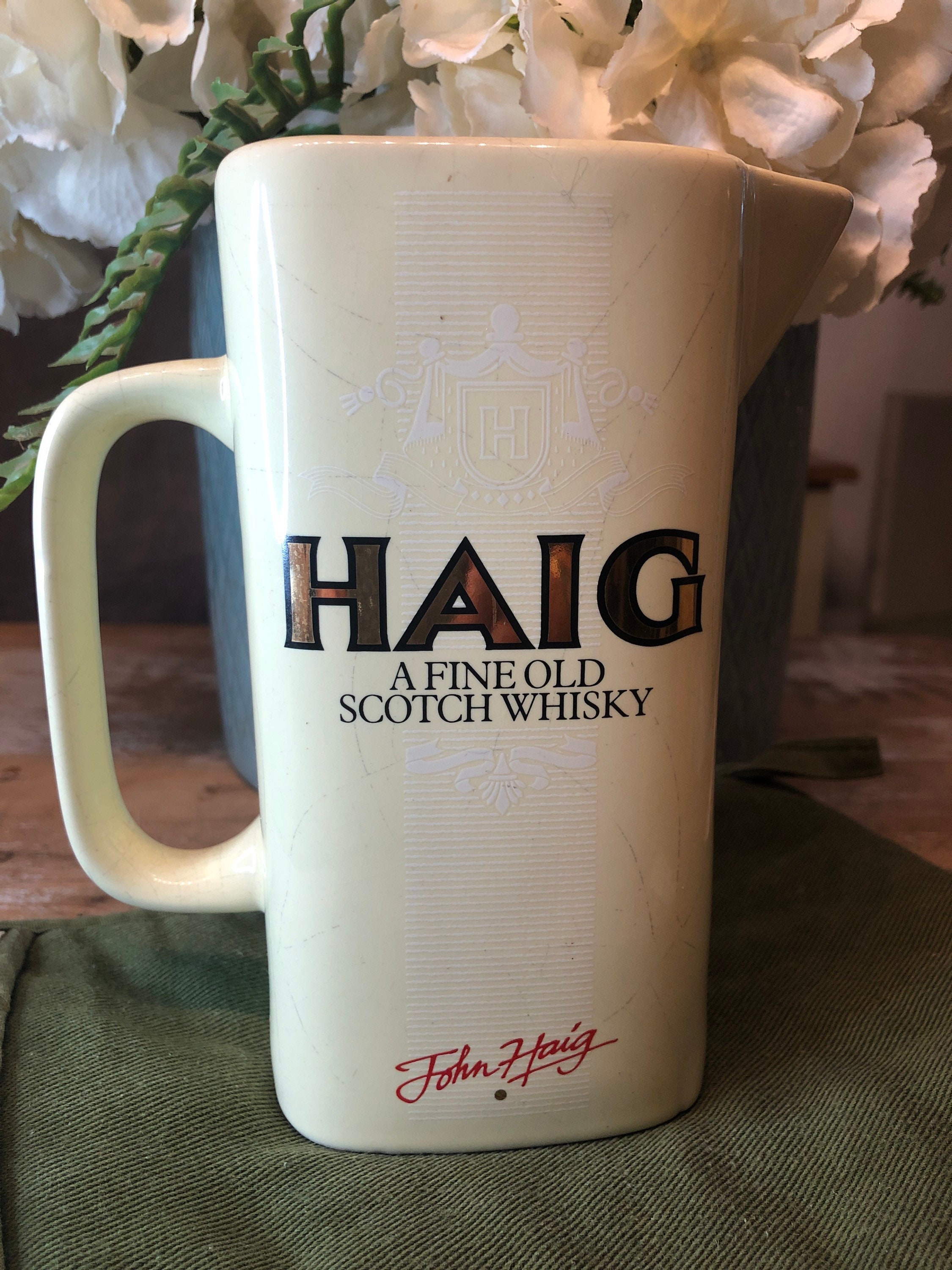 Haig fine old scotch whiskey water jug Etsy