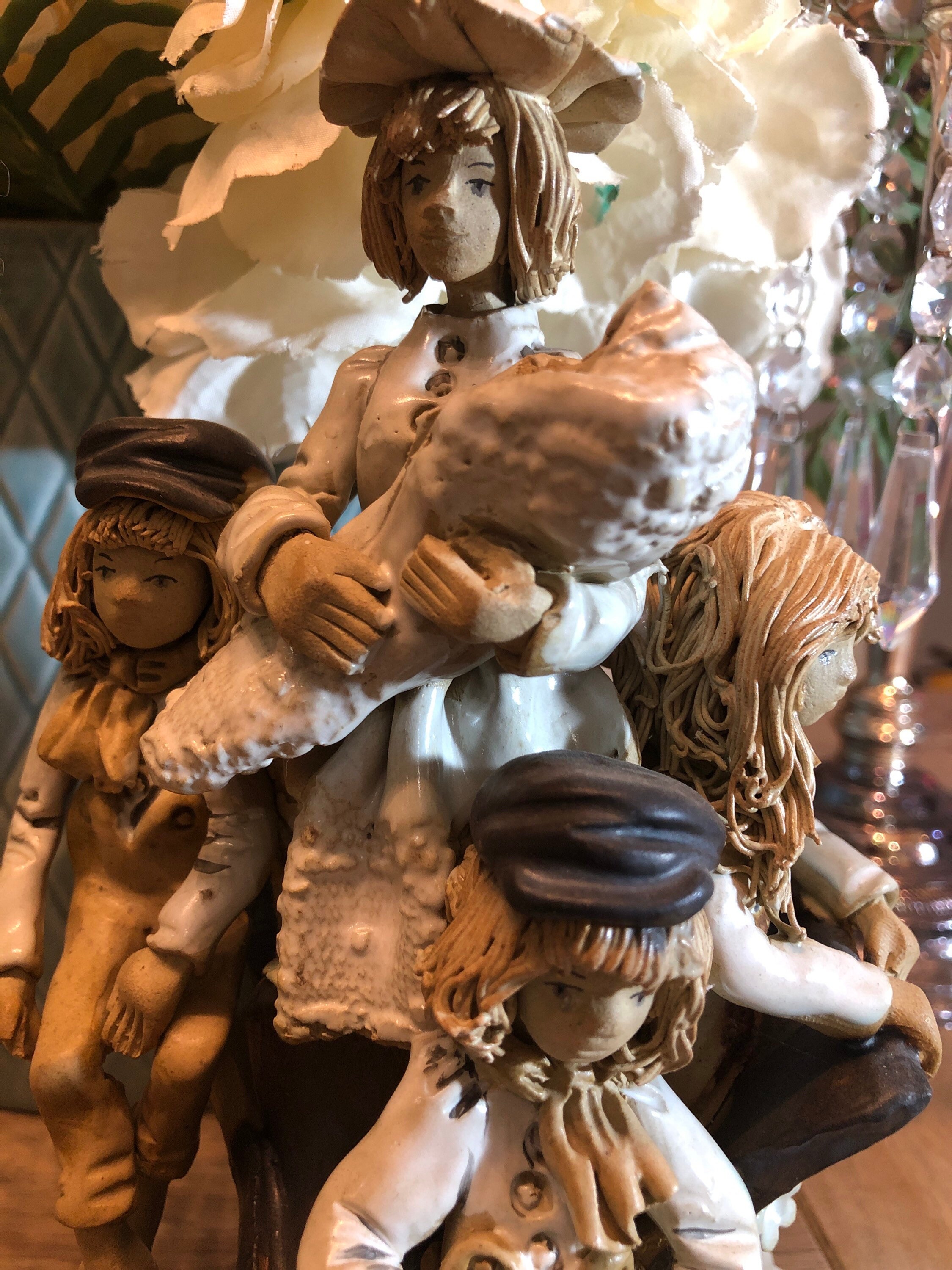 Old Mother Hubbard Lived in the Shoe Figurine . Hand Made